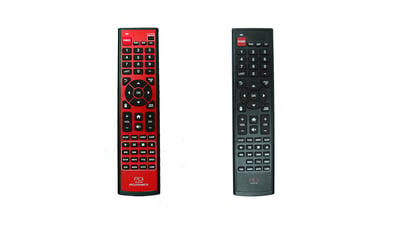 Red and black remotes